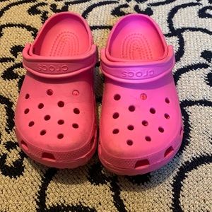 Pink crocs size 7